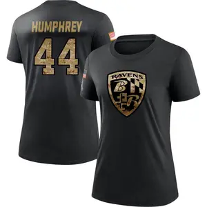 Women's Marlon Humphrey Baltimore Ravens Black 2020 Salute To Service Performance T-Shirt